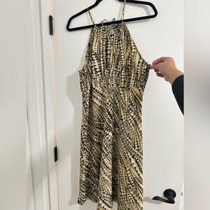 New York & Company Print Halter Dress